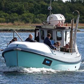 Bootsfahrt nach der Insel Vigelsø